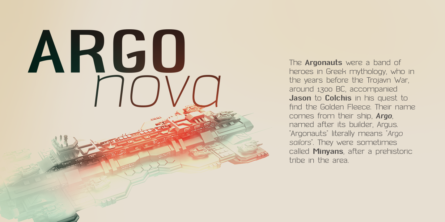 Пример шрифта Argo Nova #1